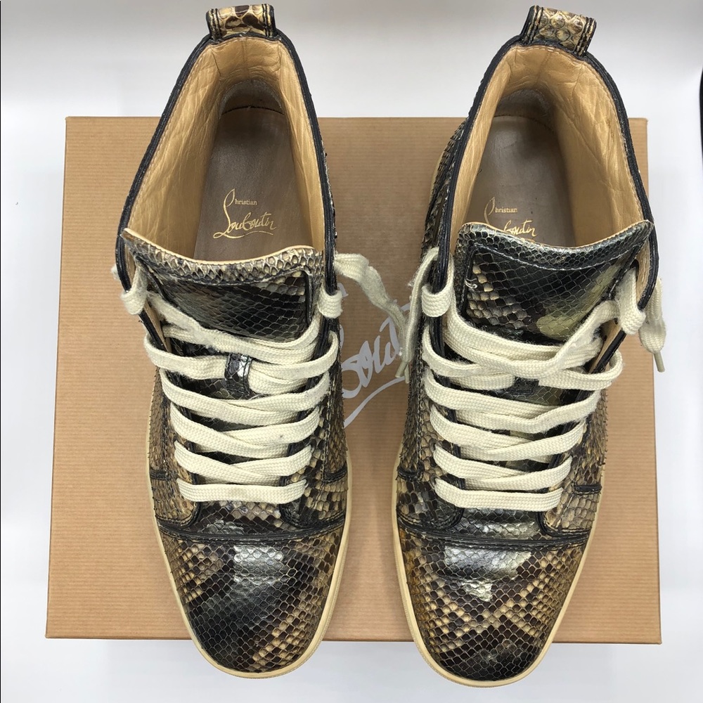 Christian Louboutin Louis Flat Python Pesce - Picture 2 of 8